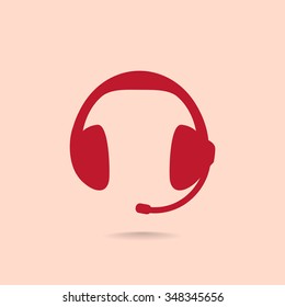 headphones, web icon. vector design