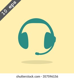 headphones, web icon. vector design