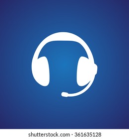 headphones, web icon. vector design