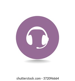 headphones, web icon. vector design