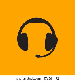 headphones, web icon. vector design