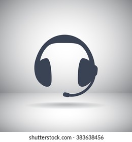 headphones, web icon. vector design