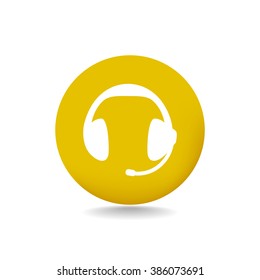 headphones, web icon. vector design