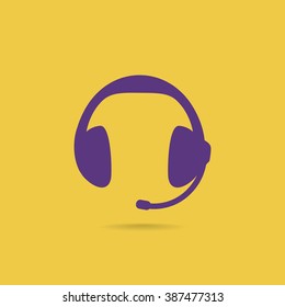 headphones, web icon. vector design