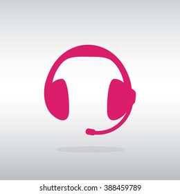 headphones, web icon. vector design