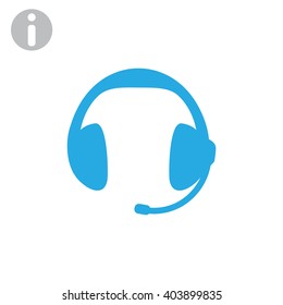 headphones, web icon. vector design