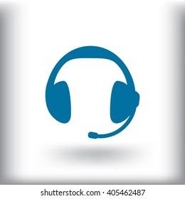 headphones, web icon. vector design
