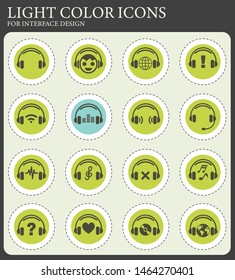 headphones web icons for user interface design