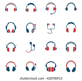 headphones web icons for user interface design