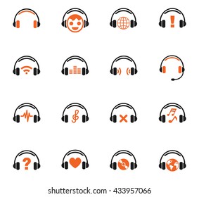 headphones web icons for user interface design
