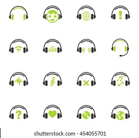 headphones web icons for user interface design
