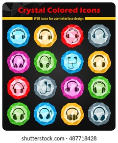 headphones web icons for user interface design