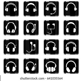 headphones web icons for user interface design