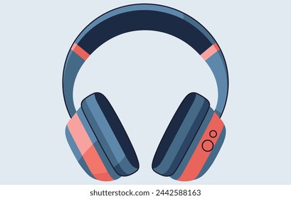 Auriculares inalámbricos vector aislado. Ilustración de auriculares de moda juvenil hipster cool en estilo minimalista.