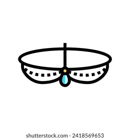 headpiece jewelry fashion color icon vector. headpiece jewelry fashion sign. isolated symbol illustration