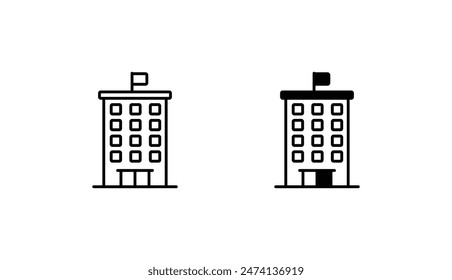 Headquarter icon design with white background stock illustration