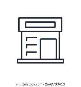 headquarter icon. vector.Editable stroke.linear style sign for use web design,logo.Symbol illustration.