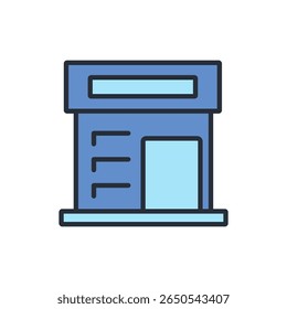 headquarter icon. vector.Editable stroke.linear style sign for use web design,logo.Symbol illustration.