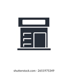 headquarter icon. vector.Editable stroke.linear style sign for use web design,logo.Symbol illustration.