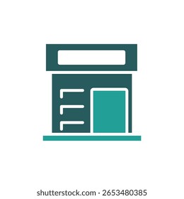 headquarter icon. vector.Editable stroke.linear style sign for use web design,logo.Symbol illustration.