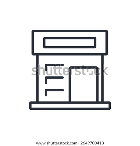 headquarter icon. vector.Editable stroke.linear style sign for use web design,logo.Symbol illustration.