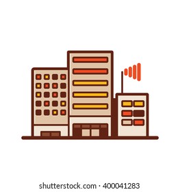 Headquarters and branches or Building office network