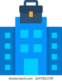 Headquarters Icon Flat Vector Illustration