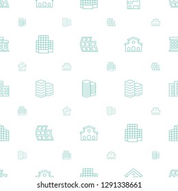 headquarters icons pattern seamless white background. Included editable line modern curved building, business centre, building, business center icons. headquarters icons for web and mobile.