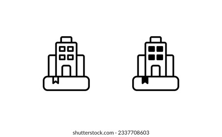 Diseño de iconos de cabeceras con ilustración de material de fondo blanco