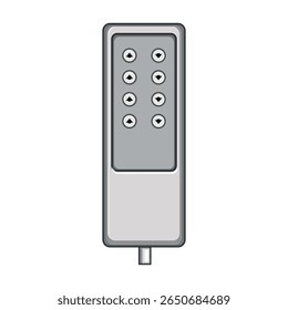 encosto de cabeça desenho animado de controle médico da cama. siderails do apoio de pés, travão de bloqueio, rodízios apoio de cabeça manual sinal de controle médico da cama. isolado símbolo vetor ilustração