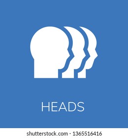  Heads icon. Editable  Heads icon for web or mobile.