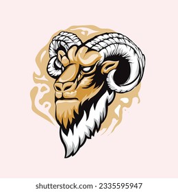 heads of ram mascot vector illustration