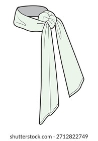 Headscarf mockup template vector design technical illustration.