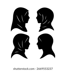 Vector de Perfil de la silueta del pañuelo