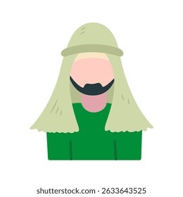 Headscraf vector illustration for Islamic decorations for greeting cards
