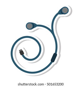 headset audio device isolated icon vector illustration design