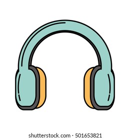 headset audio device isolated icon vector illustration design
