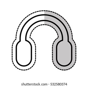 headset audio device isolated icon vector illustration design