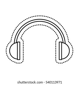 headset audio device isolated icon vector illustration design