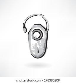 headset bluetooth grunge icon