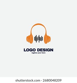 headset brand logo creative podcast