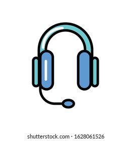headset communication device isolated icon vector illustration design