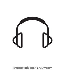 Headset Earphone Icon Design Vector Template
