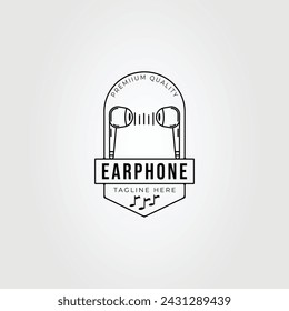Headset oder Kopfhörer mit Sound Wave Logo Vektor Illustration Design