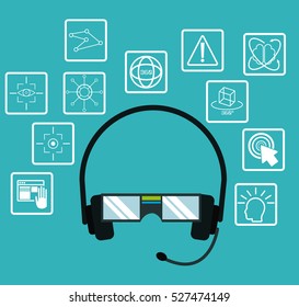 headset glasses virtual reality electronic data technology