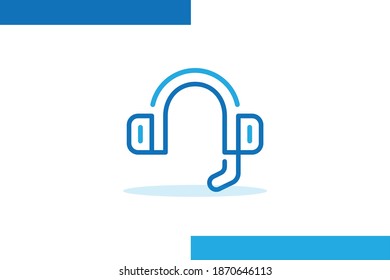 Headset, Headphone, Devices flat line icons set vector illustrations. Computer Accessories Outline minimal signs for electronic store. Pixel perfect