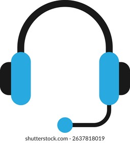 Headset Headphone Music Icon Vector Flat Illustration