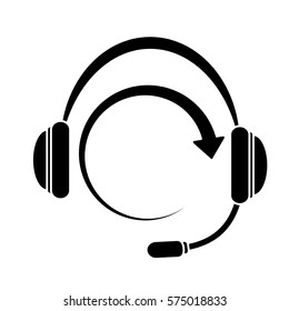 headset headphones icon image vector illustration design 
