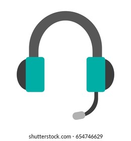 headset headphones and microphone  icon image 