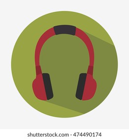headset hearphones sound icon vector illustration graphic